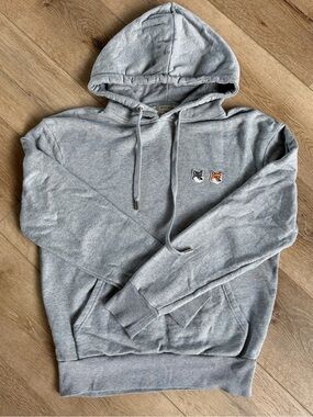 Maison Kitsune Grey Hooded Sweatshirt